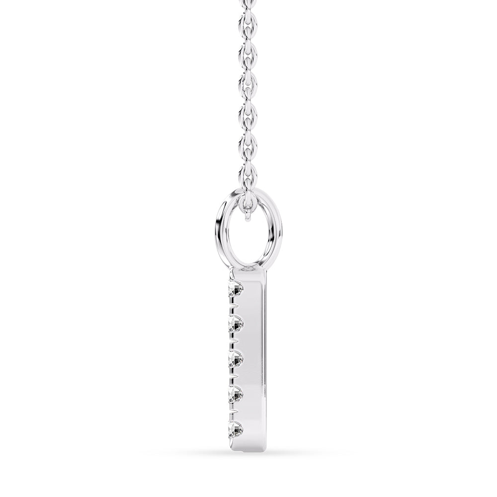 Five Stone Bar Pendant with 18" Chain 0.072 ctw