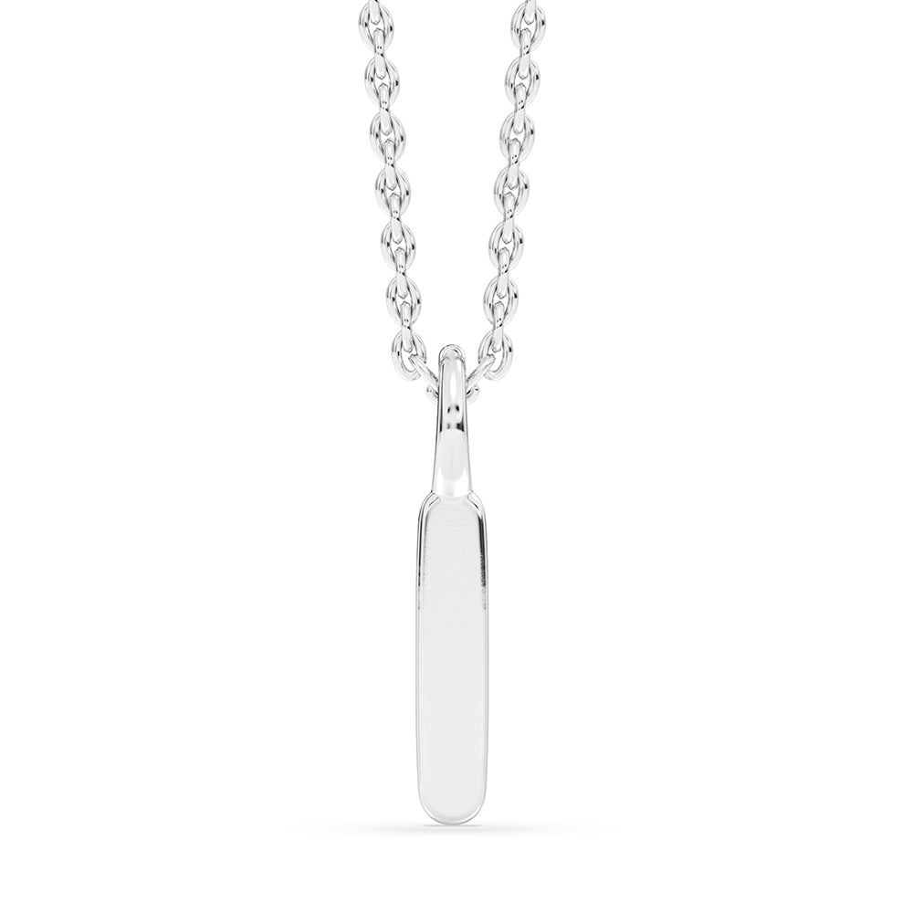 Five Stone Bar Pendant with 18" Chain 0.072 ctw