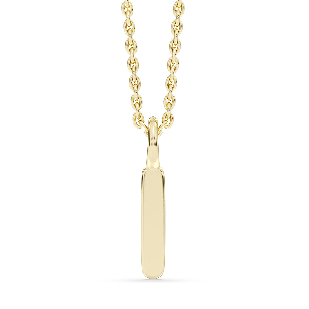 Five Stone Bar Pendant with 18" Chain 0.072 ctw