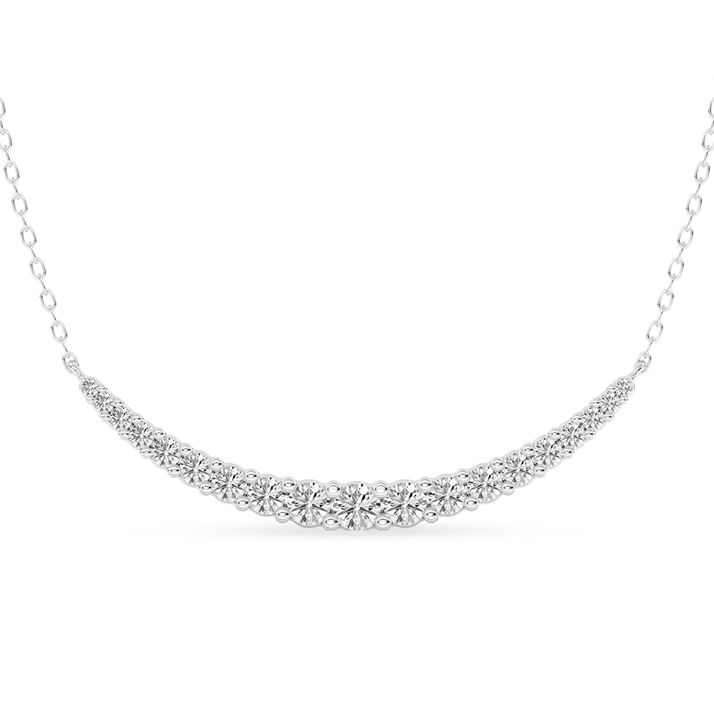 Curved Pendant with 18" Chain - 1.028 ctw