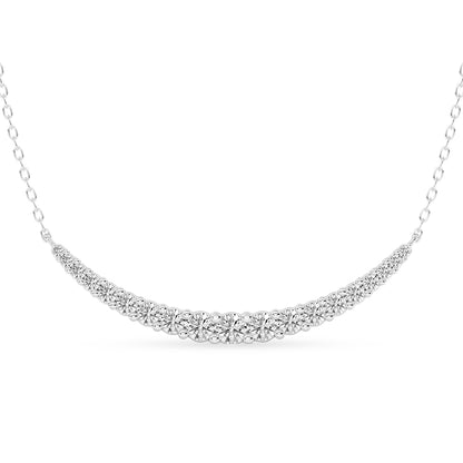 Curved Pendant with 18" Chain - 1.028 ctw