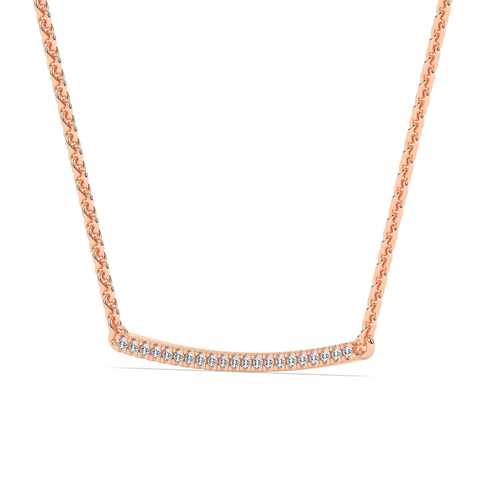 Curve Pendant with 18" Chain 0.13 ctw