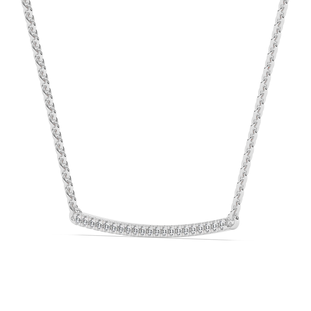 Curve Pendant with 18" Chain 0.13 ctw