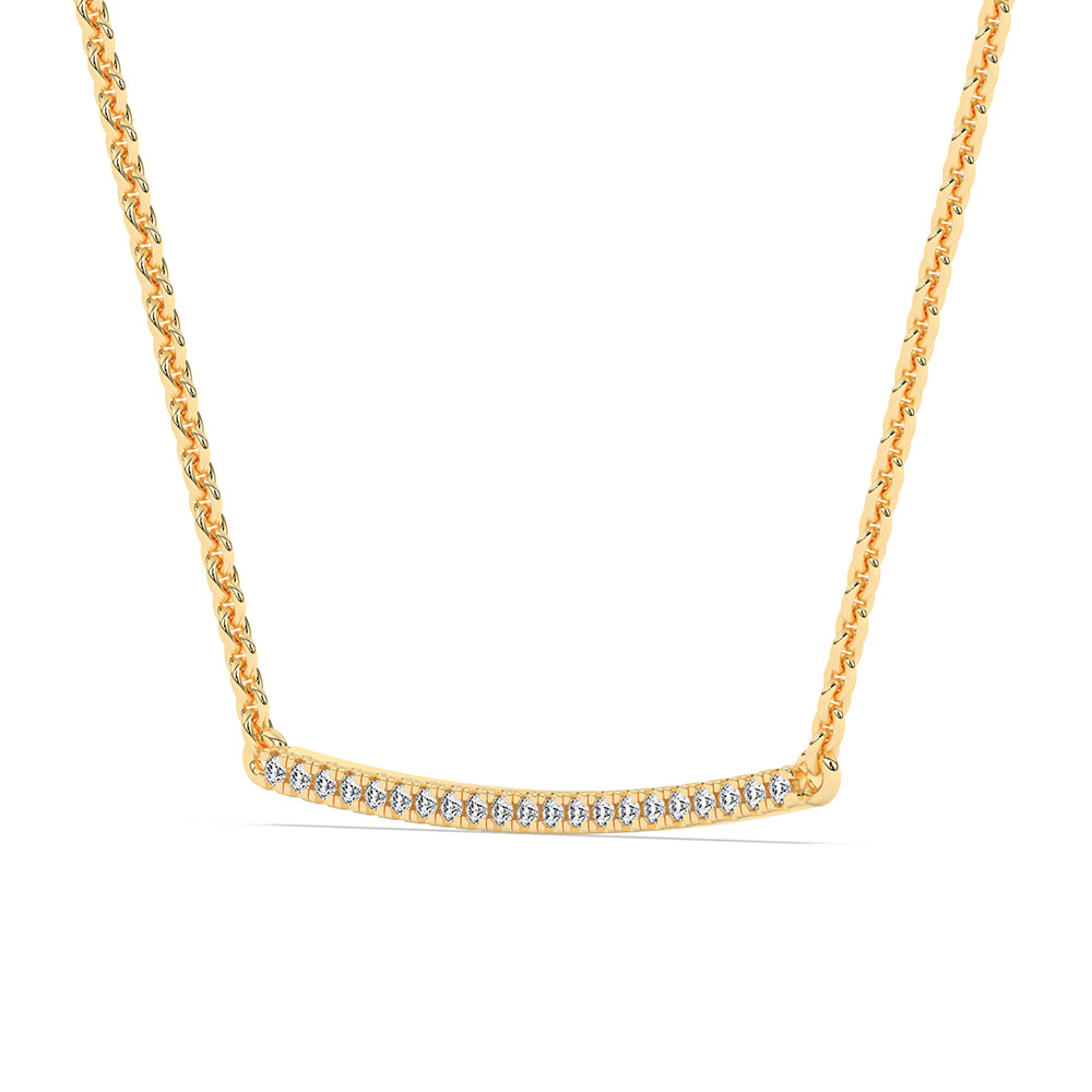 Curve Pendant with 18" Chain 0.13 ctw