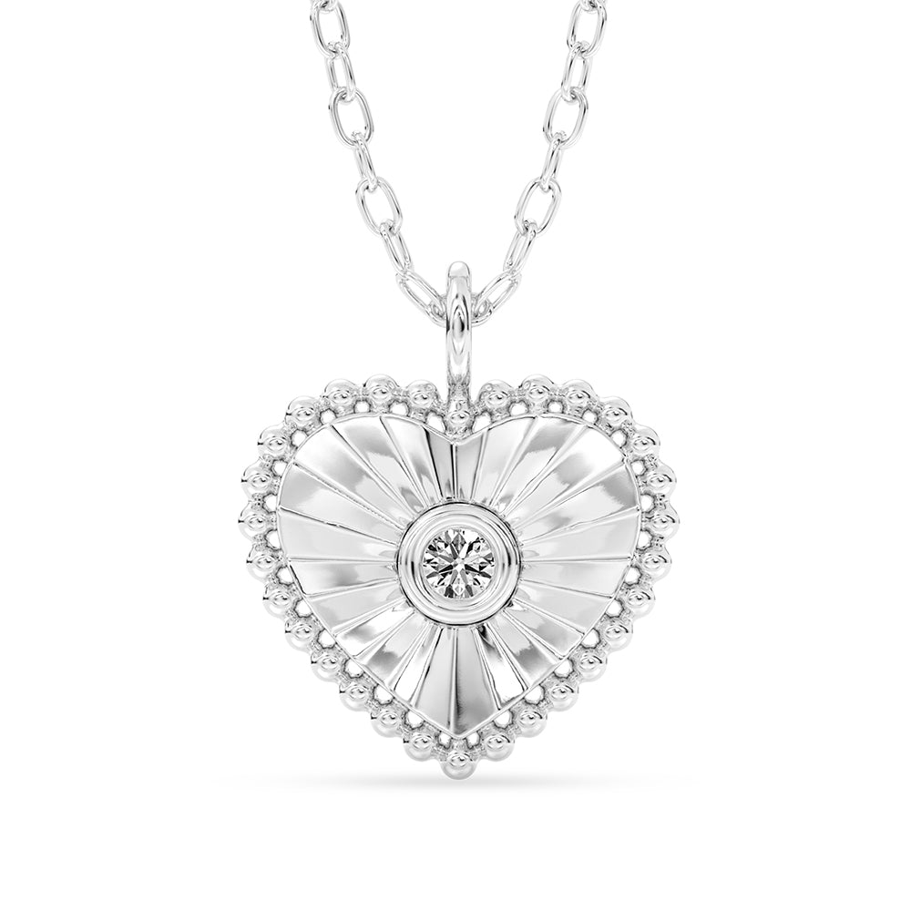 Heart Pendant with 18" Chain 0.04 ctw