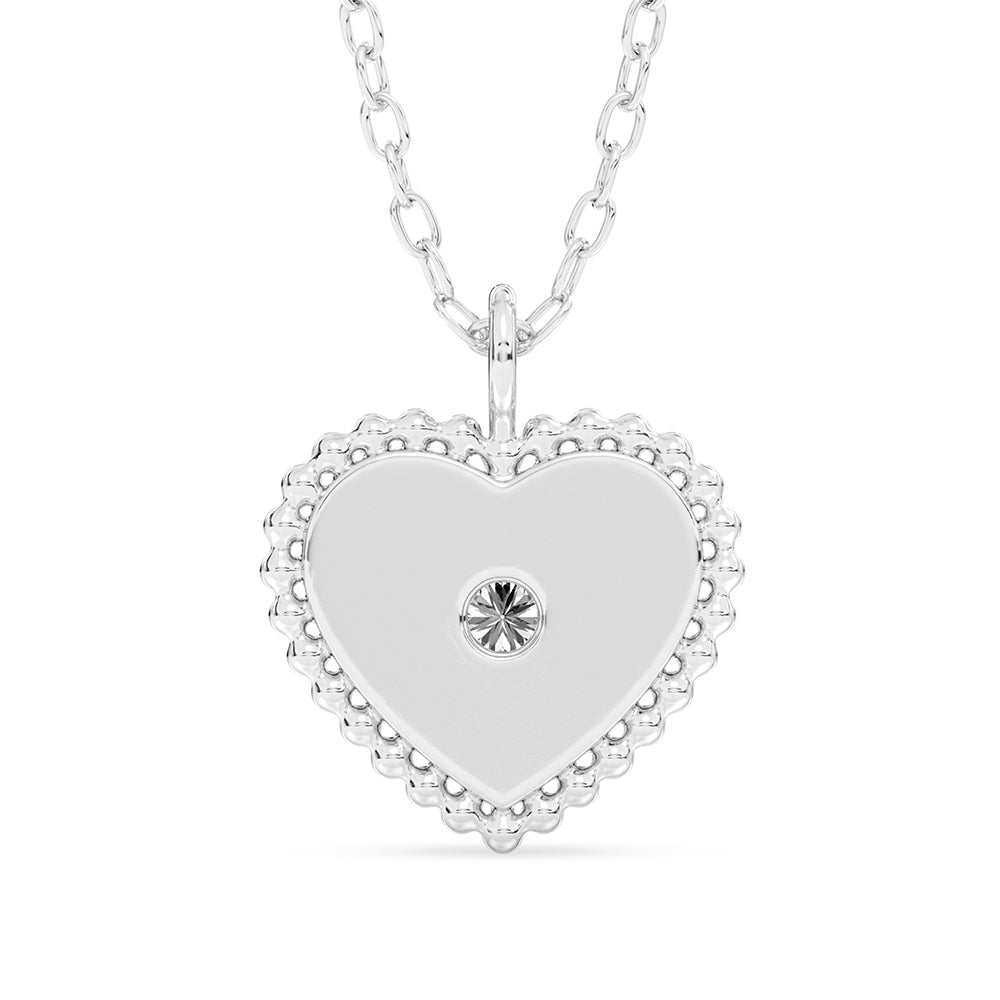 Heart Pendant with 18" Chain 0.04 ctw