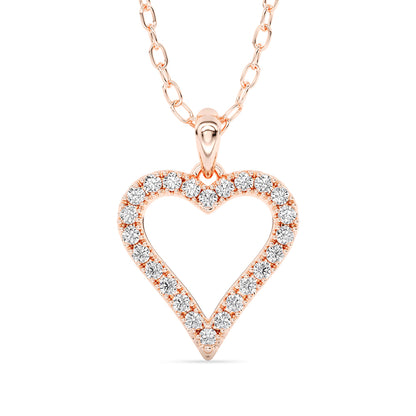 Heart Pendant with 18" Chain 0.14 ctw