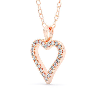 Heart Pendant with 18" Chain 0.14 ctw