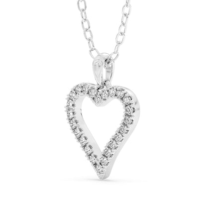 Heart Pendant with 18" Chain 0.14 ctw