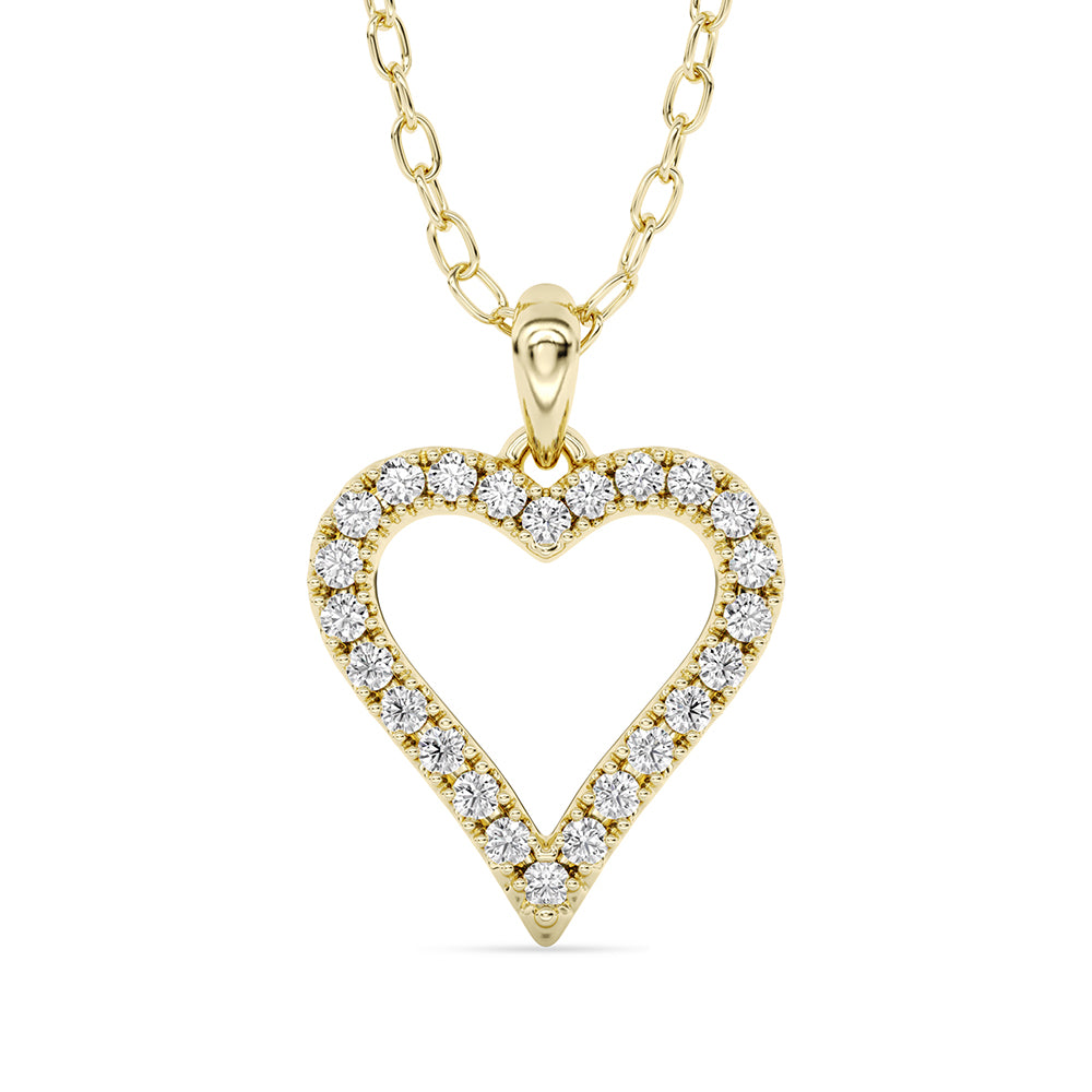 Heart Pendant with 18" Chain 0.14 ctw