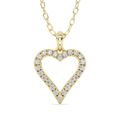 Heart Pendant with 18" Chain 0.14 ctw