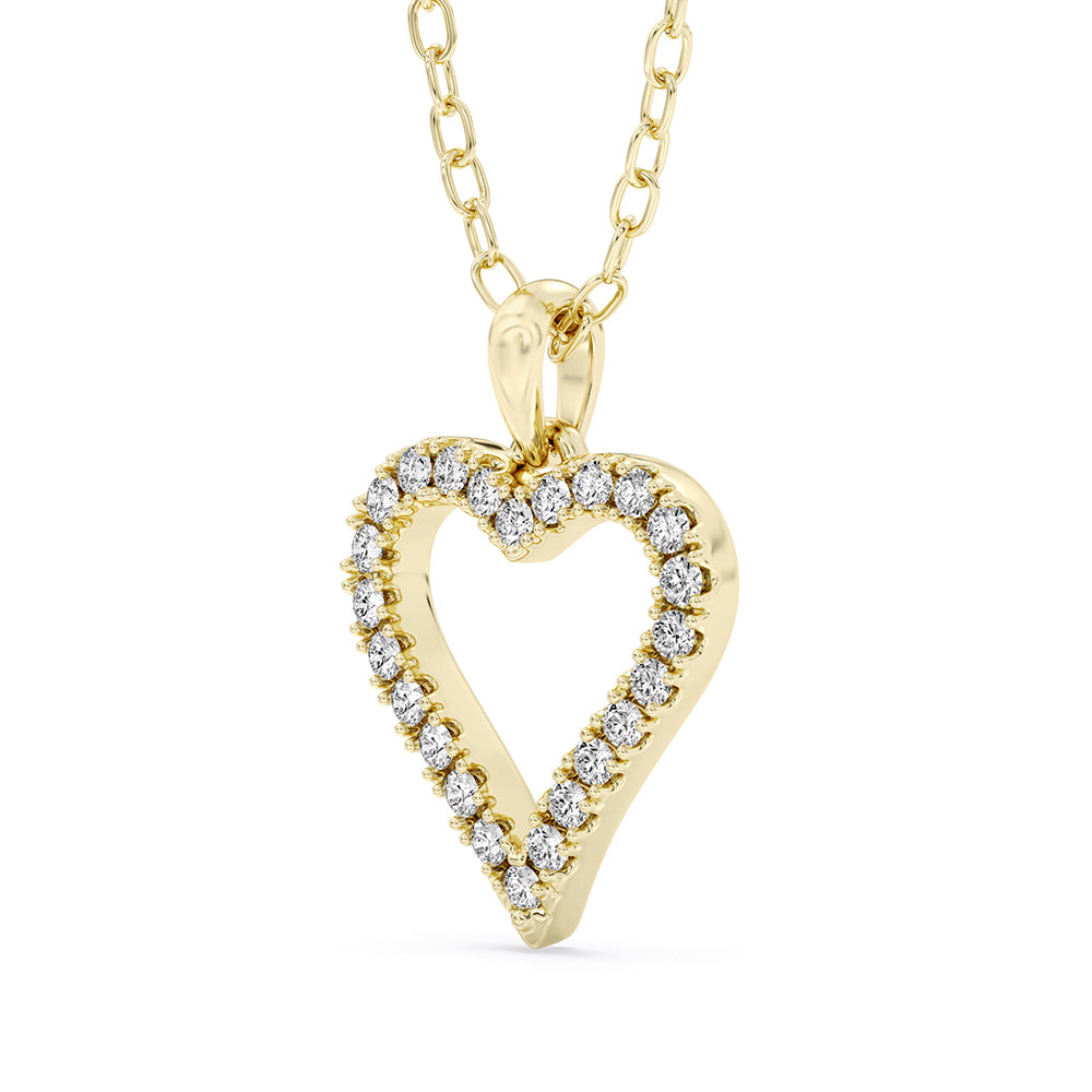 Heart Pendant with 18" Chain 0.14 ctw