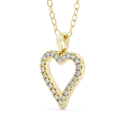 Heart Pendant with 18" Chain 0.14 ctw