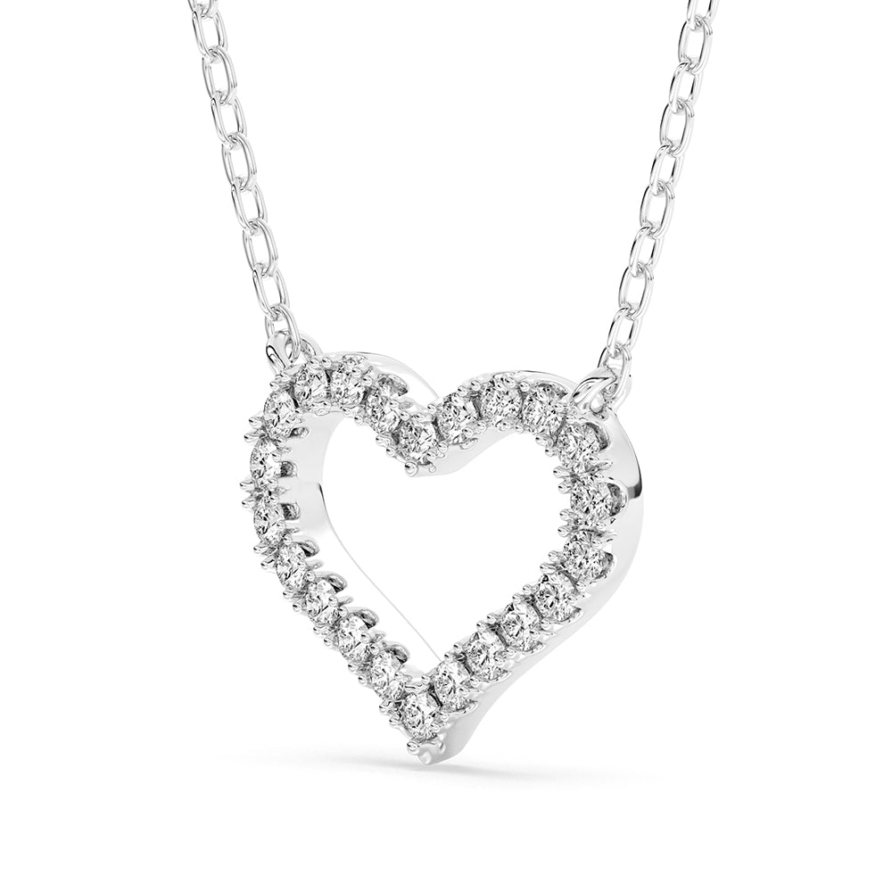 Heart Pendant with 18" Chain 0.21 ctw