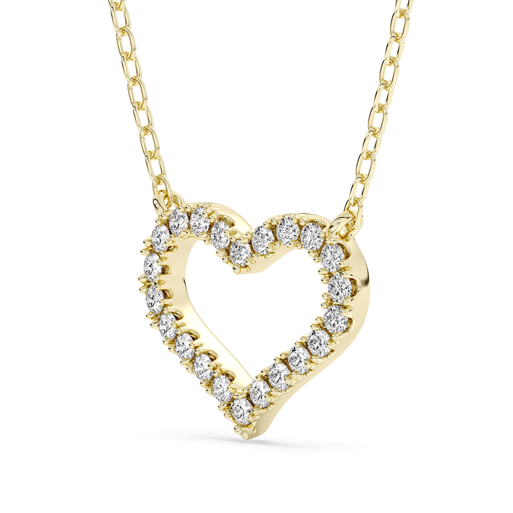 Heart Pendant with 18" Chain 0.21 ctw