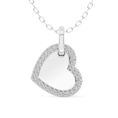 Heart Pendant with 18" Chain 0.15 ctw