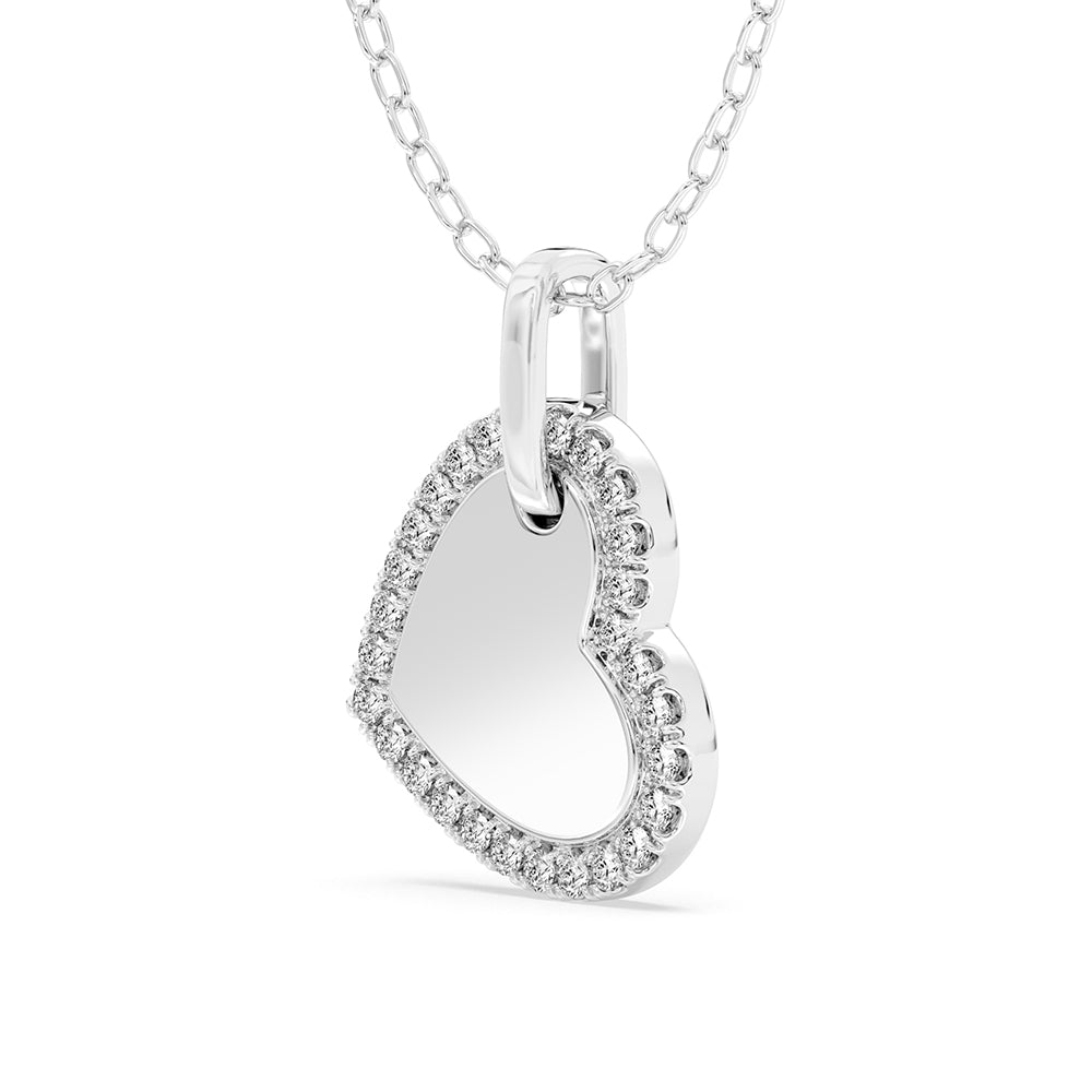 Heart Pendant with 18" Chain 0.15 ctw