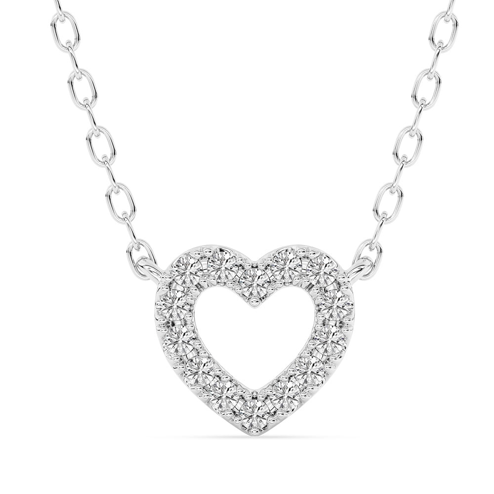 Heart Pendant with 18" Chain 0.10 ctw