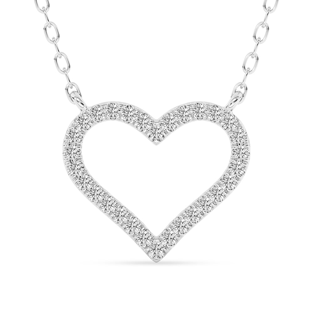 Heart Pendant with 18" Chain 0.15 ctw