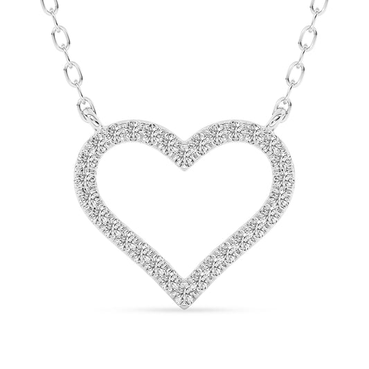 Heart Pendant with 18" Chain 0.15 ctw