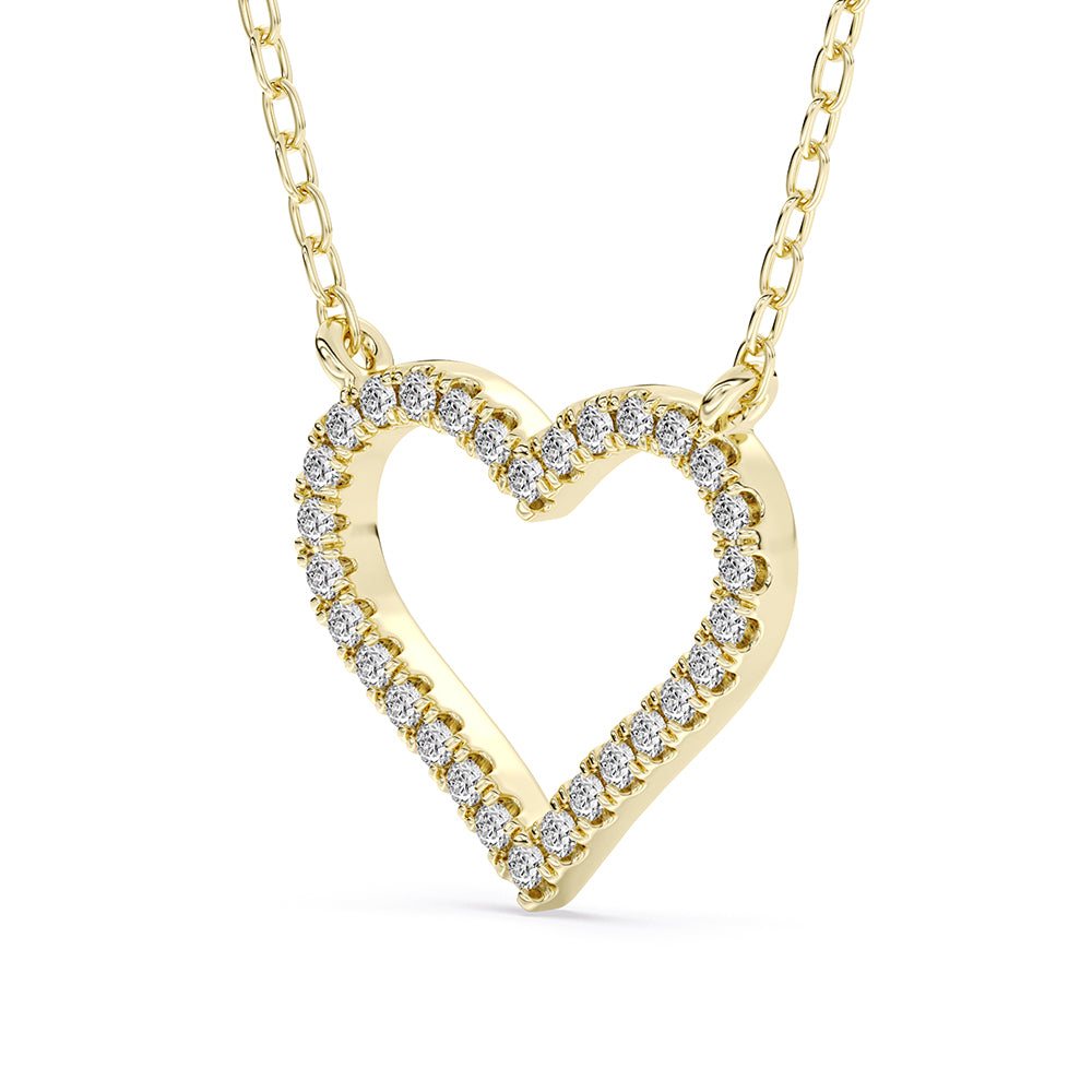 Heart Pendant with 18" Chain 0.15 ctw