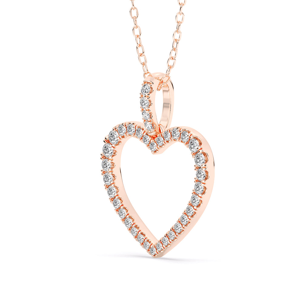 Heart Pendant with 18" Chain 0.50 ctw