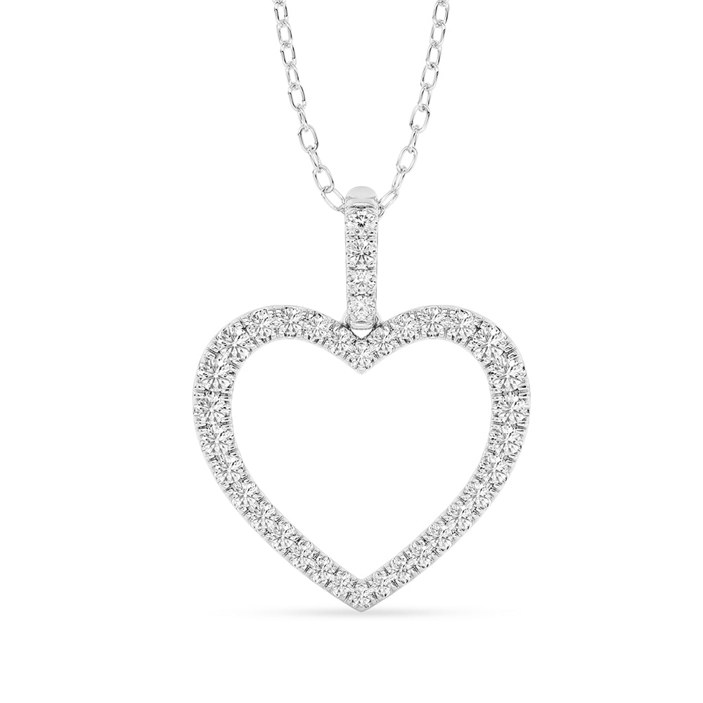 Heart Pendant with 18" Chain 0.50 ctw