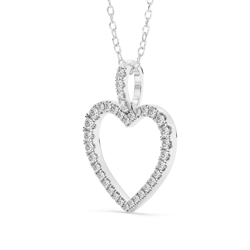 Heart Pendant with 18" Chain 0.50 ctw