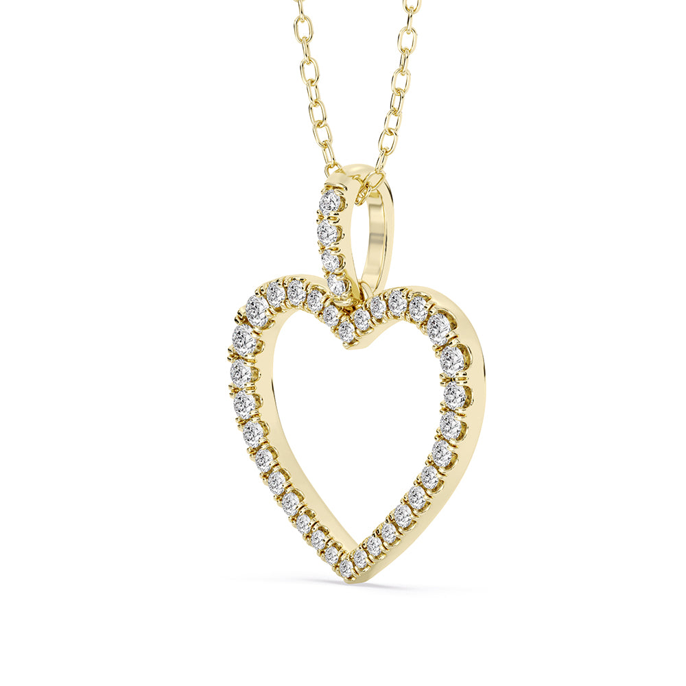 Heart Pendant with 18" Chain 0.50 ctw