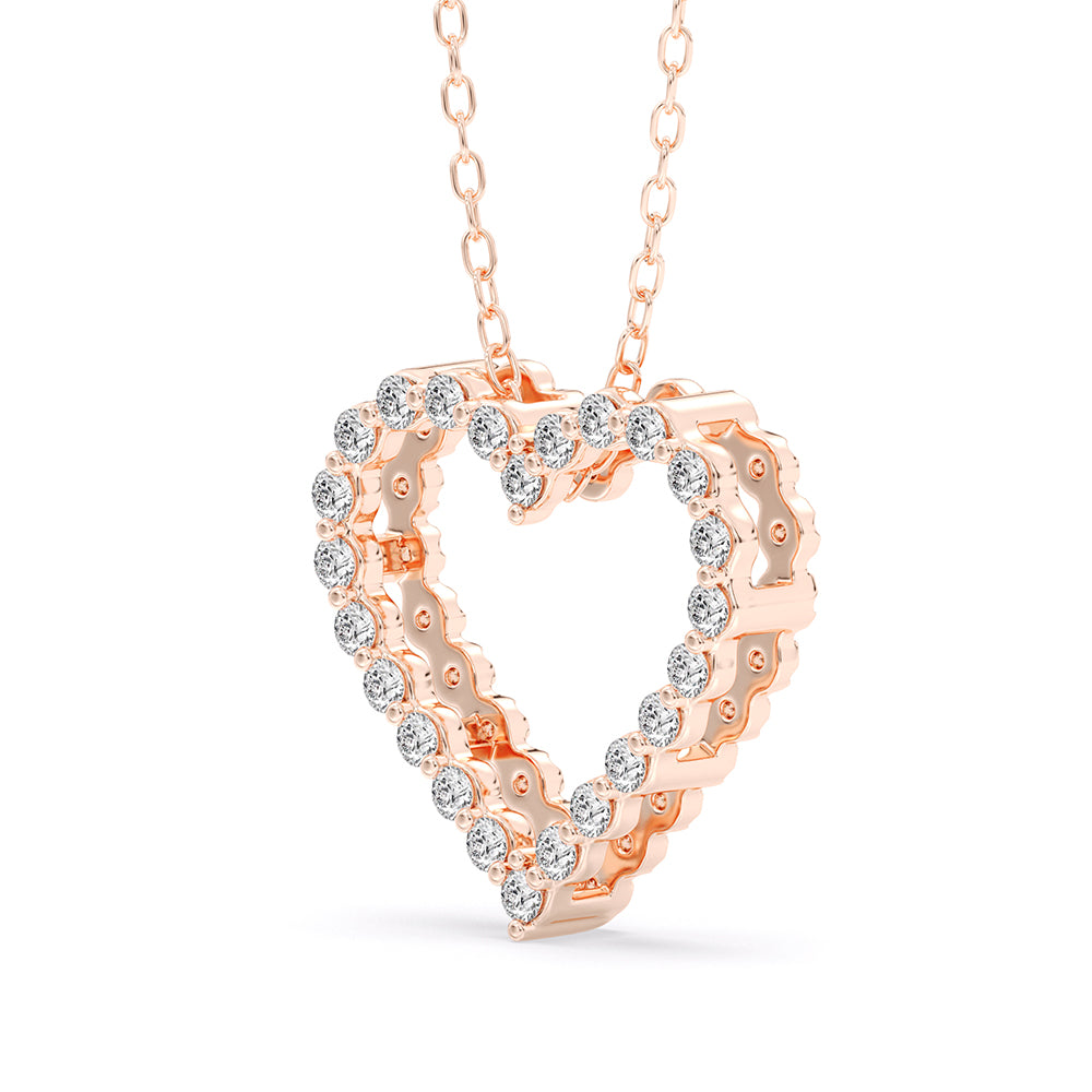 Heart Pendant with 18" Chain 0.54 ctw