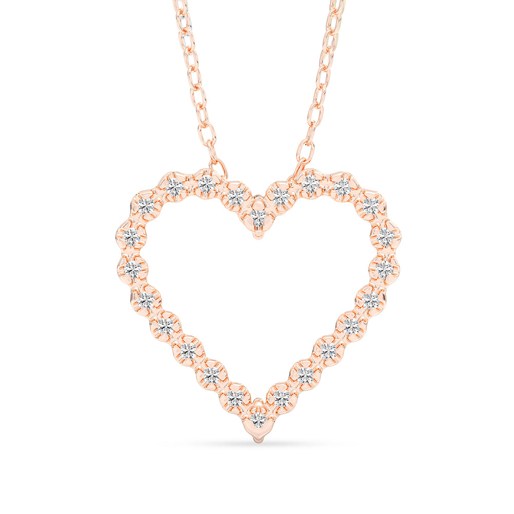 Heart Pendant with 18" Chain 0.54 ctw