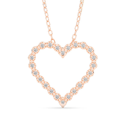 Heart Pendant with 18" Chain 0.54 ctw