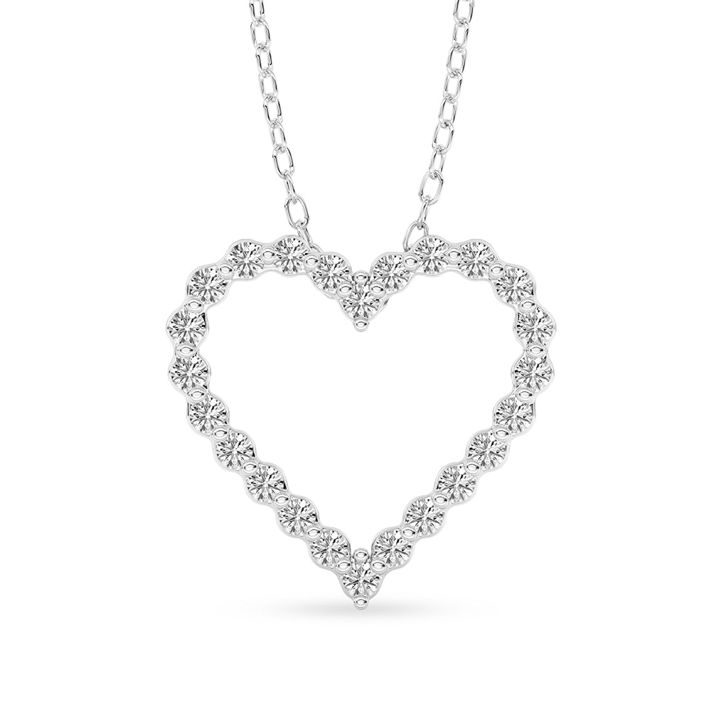 Heart Pendant with 18" Chain 0.54 ctw