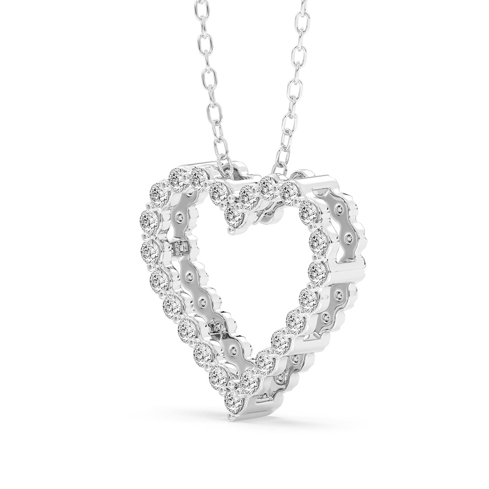 Heart Pendant with 18" Chain 0.54 ctw