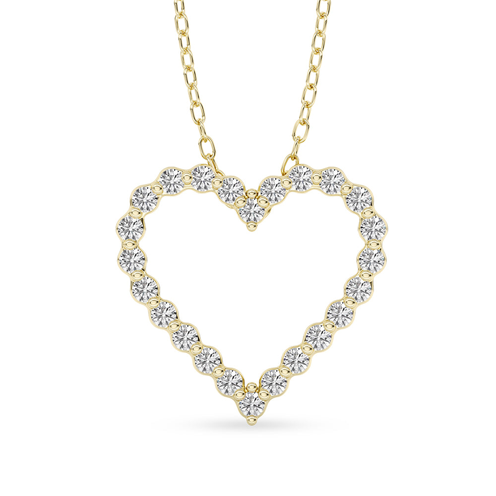 Heart Pendant with 18" Chain 0.54 ctw