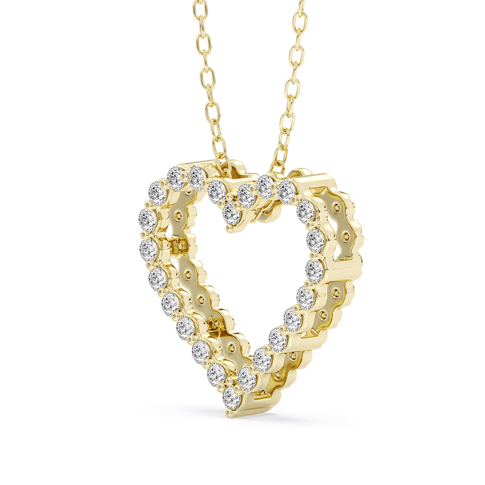 Heart Pendant with 18" Chain 0.54 ctw