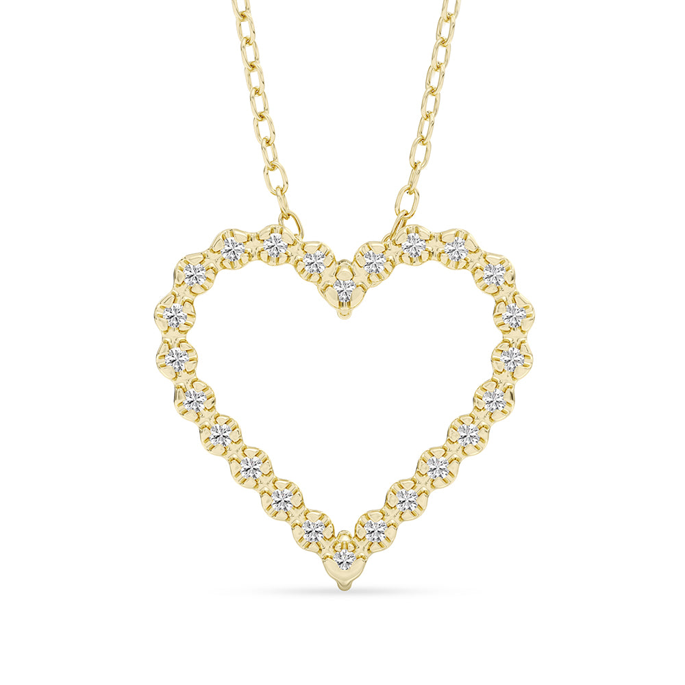 Heart Pendant with 18" Chain 0.54 ctw