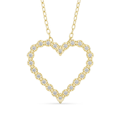 Heart Pendant with 18" Chain 0.54 ctw