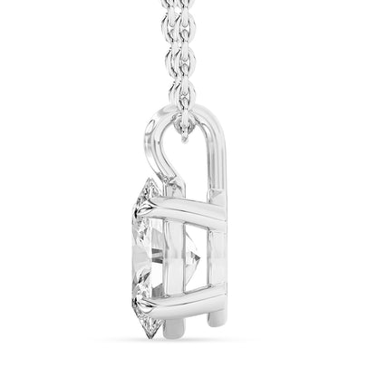 Oval Solitaire Pendant with 18" Chain 1.0 ctw