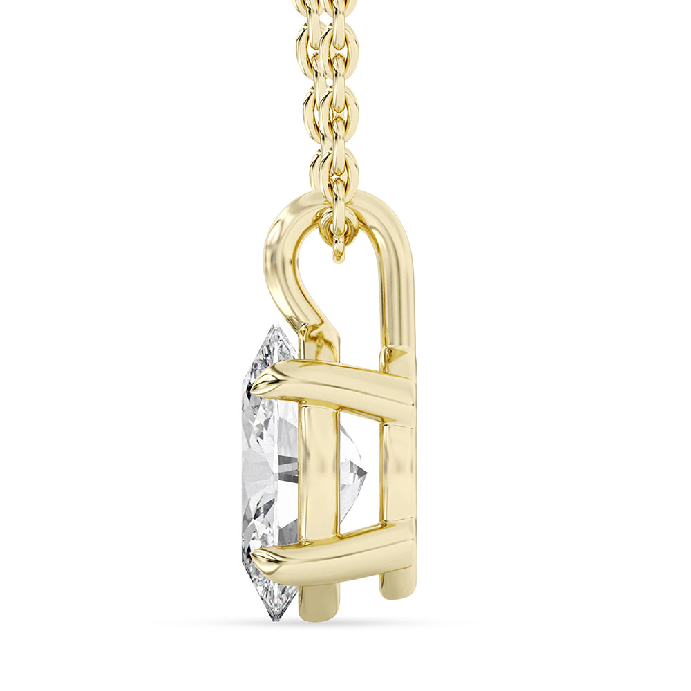 Oval Solitaire Pendant with 18" Chain 1.0 ctw