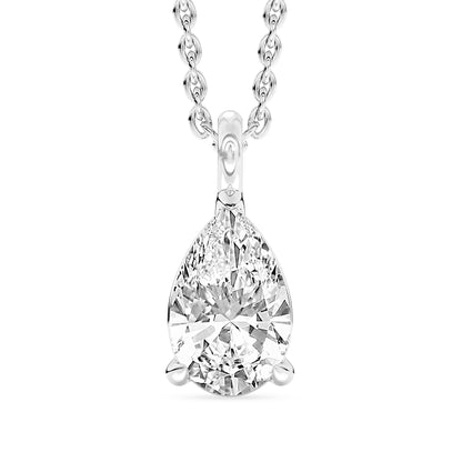 Pear Pendant with 18" Chain 0.7 ctw