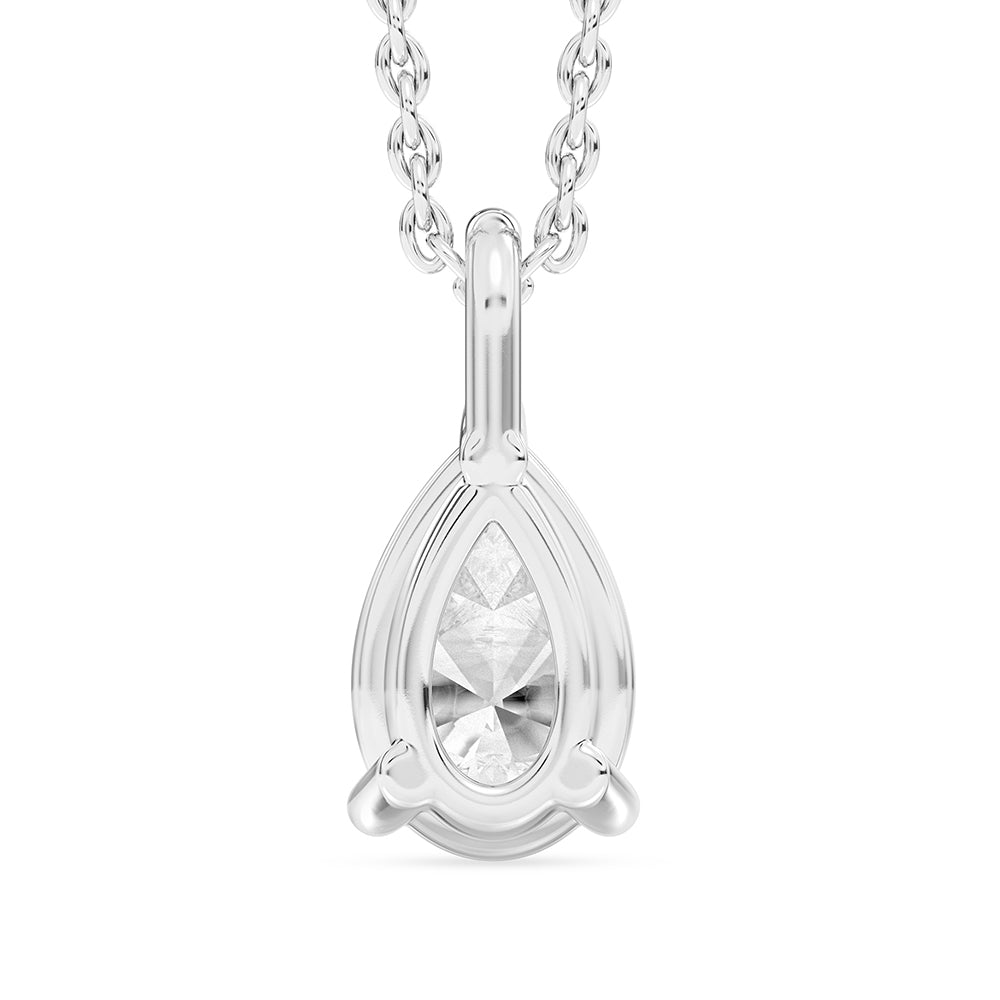 Pear Pendant with 18" Chain 0.7 ctw