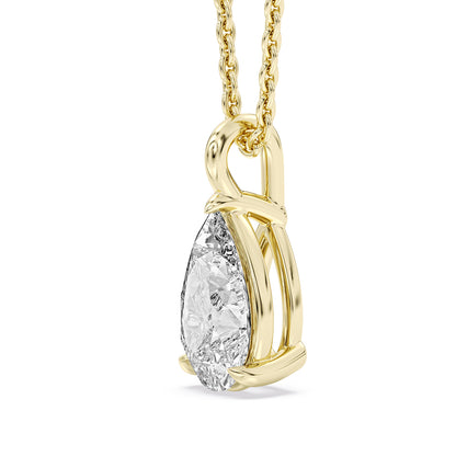 Pear Pendant with 18" Chain 0.7 ctw