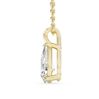 Pear Solitaire Pendant with 18" Chain 1.5 ctw