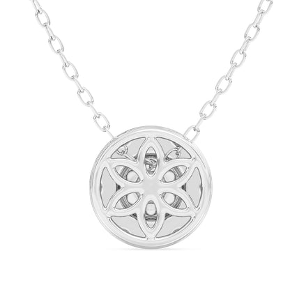 Halo Round Diamond Pendant with 18" Chain 1 ctw