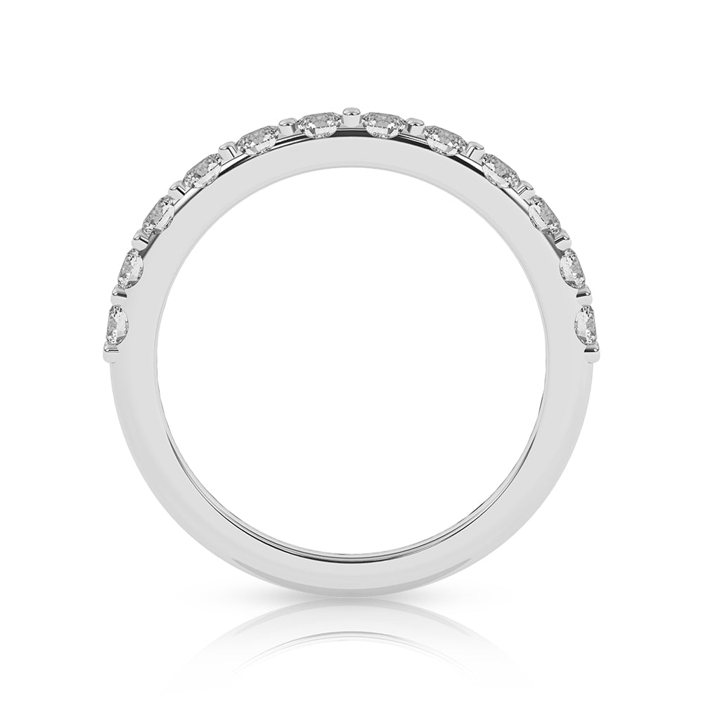 Split Prong Wedding Band 0.75 ctw