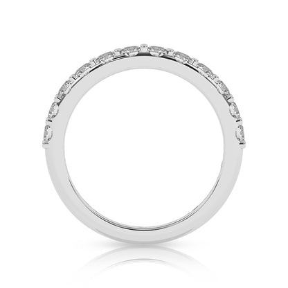 Split Prong Wedding Band 0.75 ctw