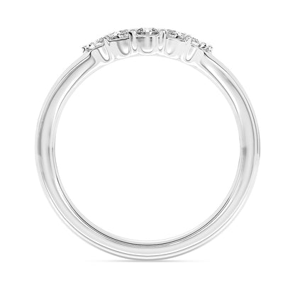 Round, Pear, Marquise Chevron Band 0.22 ctw