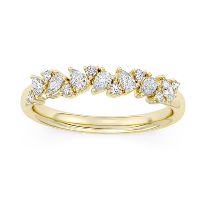 Fancy Pear and Round Band 0.42 ctw