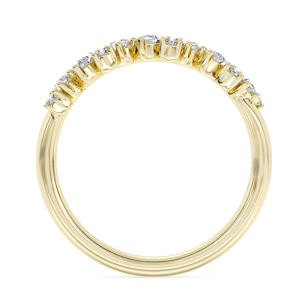 Fancy Pear and Round Band 0.42 ctw